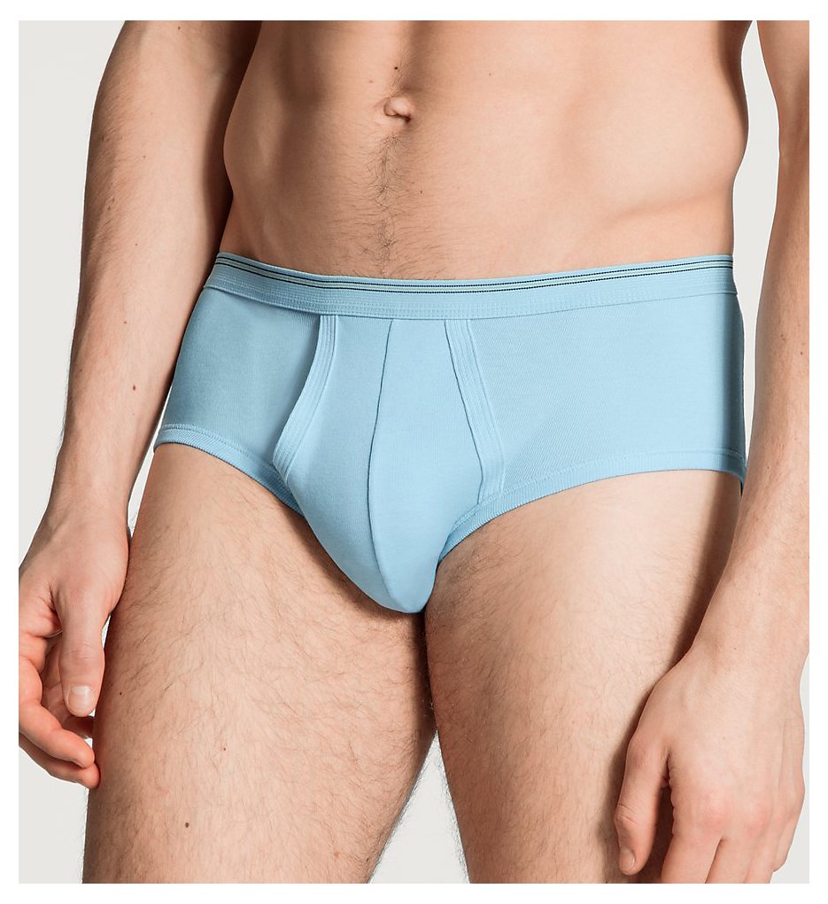 Calida 22010 Twisted Cotton Briefs With Fly (Blue Glacier)