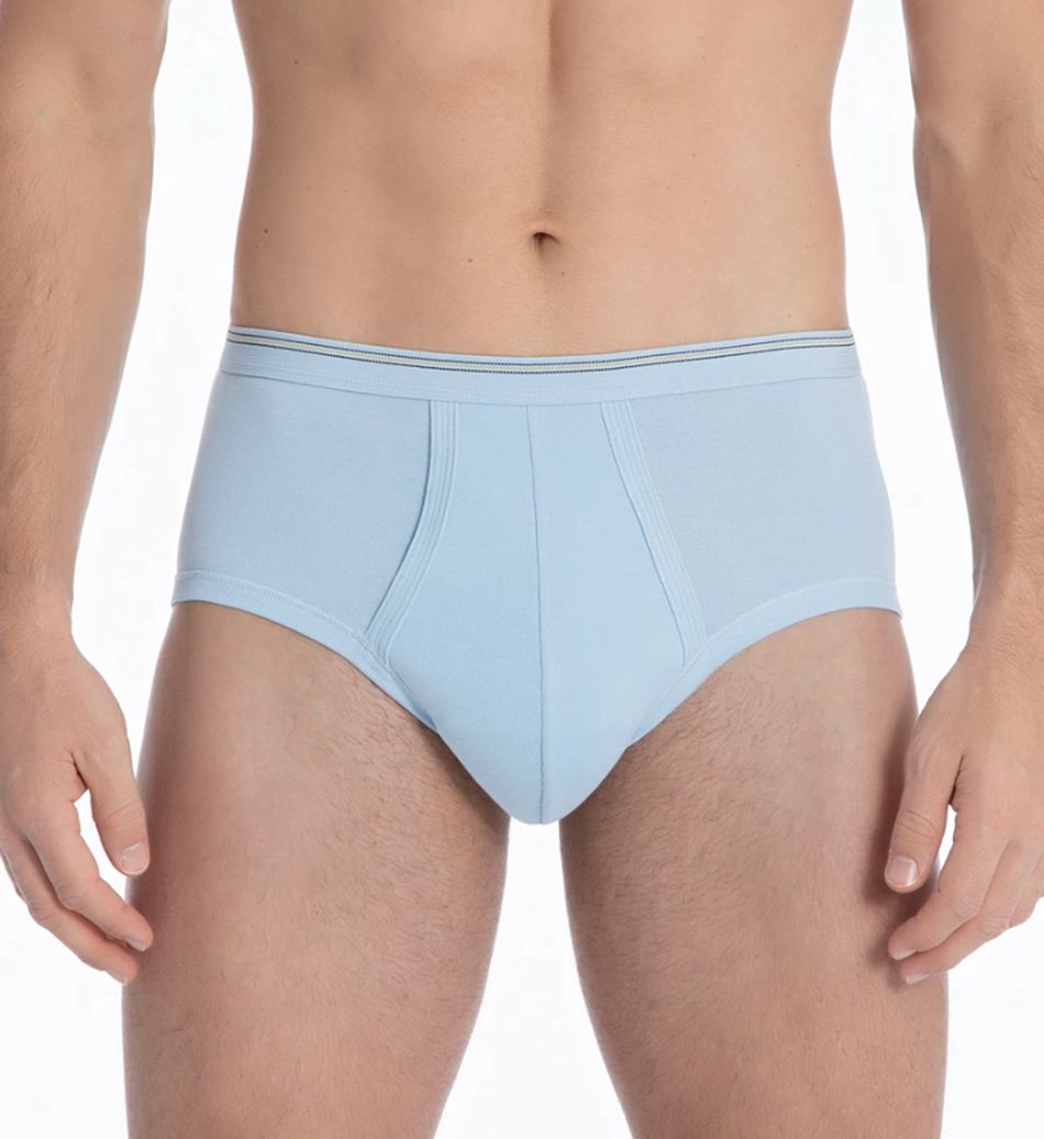 Calida Twisted Cotton Brief With Fly BluGla M  - Image 1