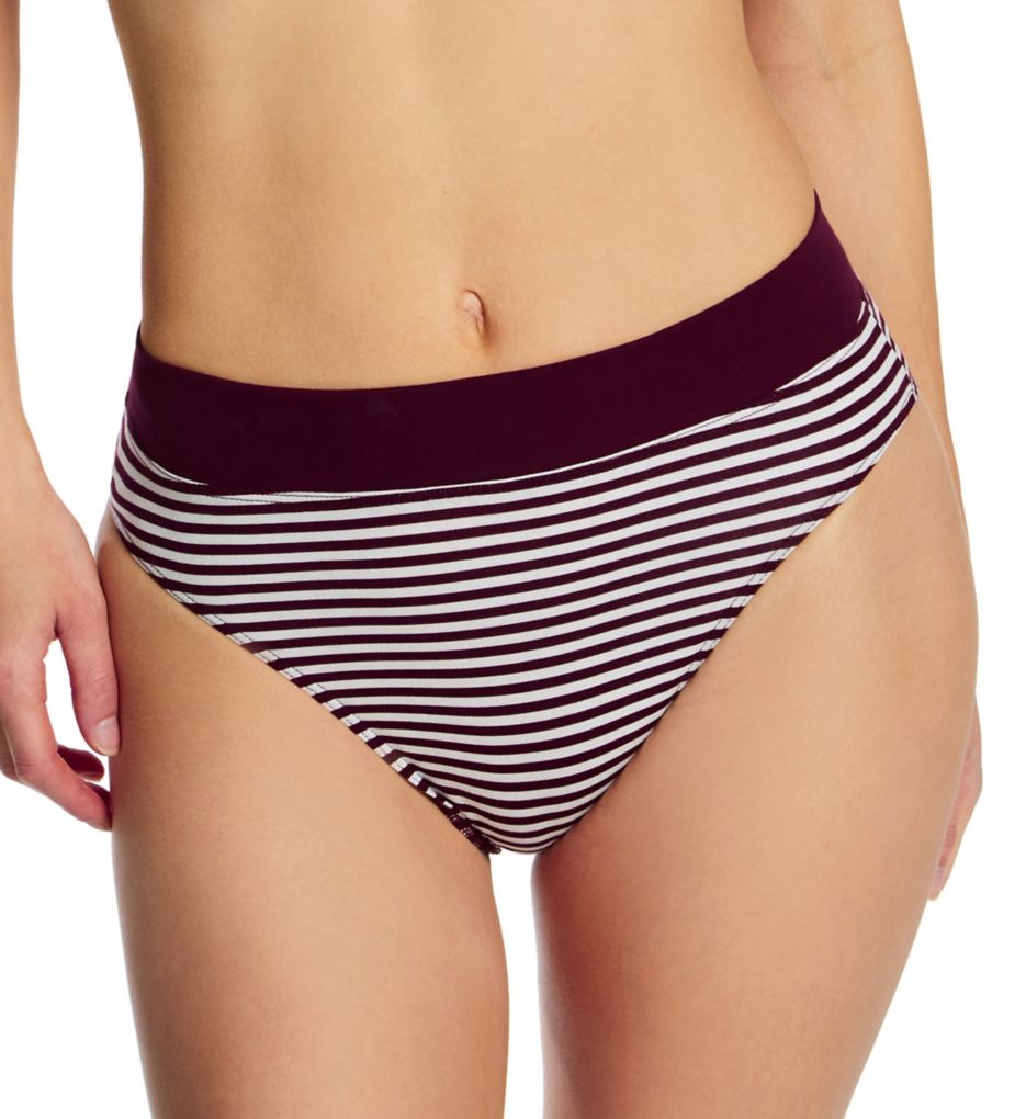 Elastic Hi Cut Brief Panties-acs