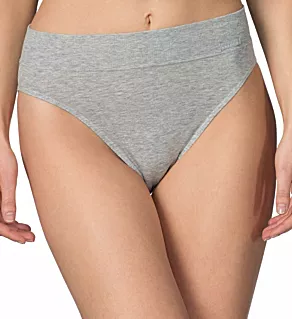 Elastic Hi Cut Brief Panties Stone Melange XS