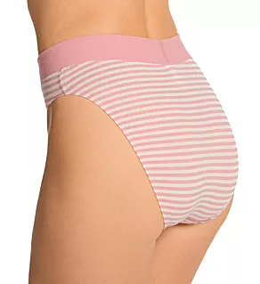 Elastic Hi Cut Brief Panties Rose Print XS