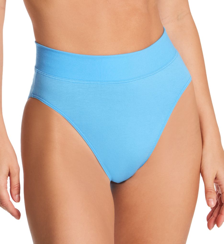 Elastic Hi Cut Brief Panties-fs