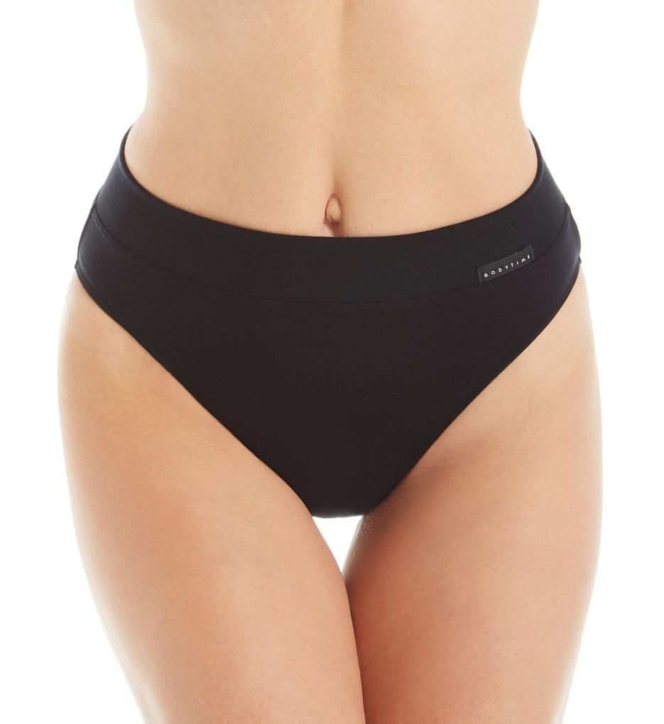 Elastic Hi Cut Brief Panties-fs