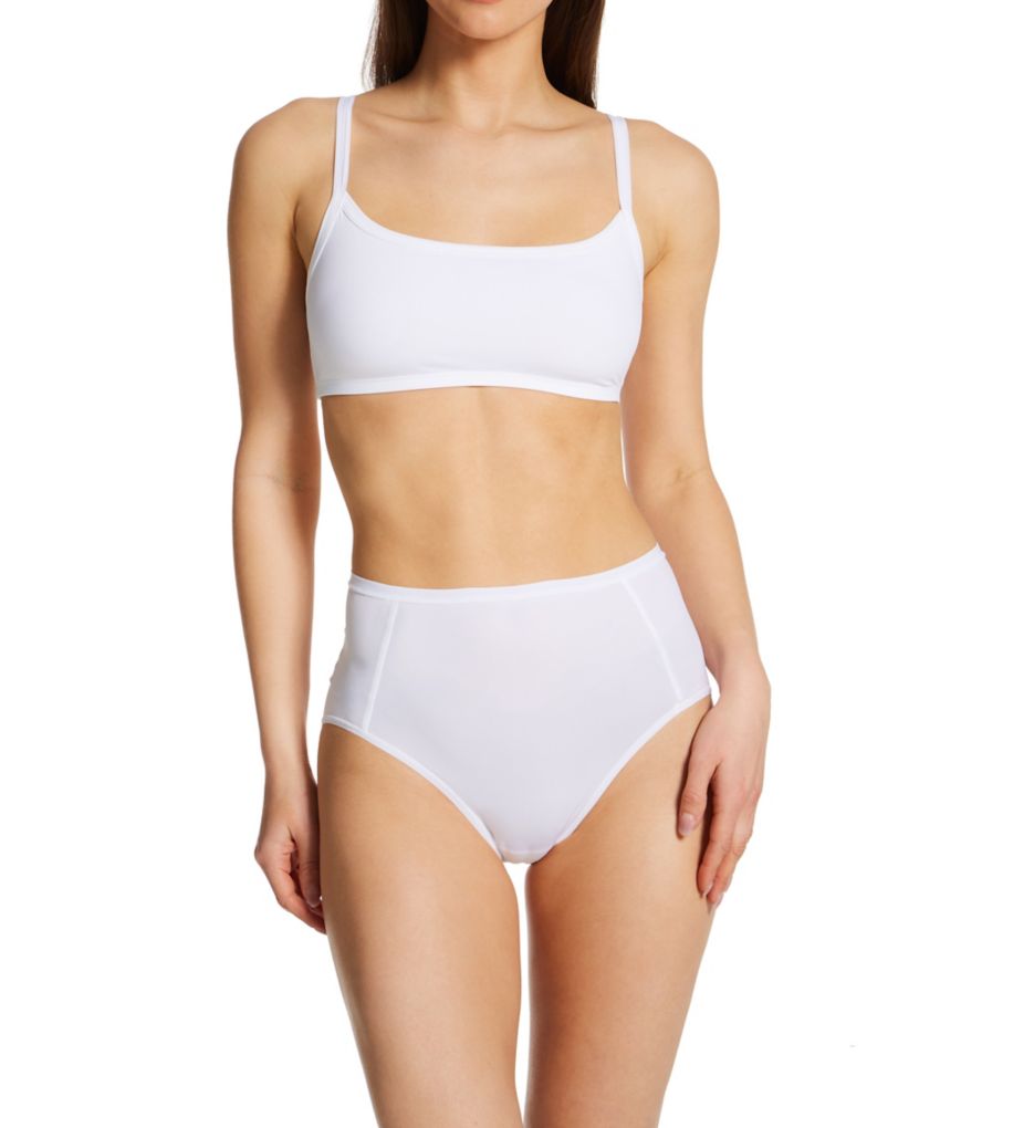 Calida Eco Sense High Waisted Brief Panty White XS  - Image 4