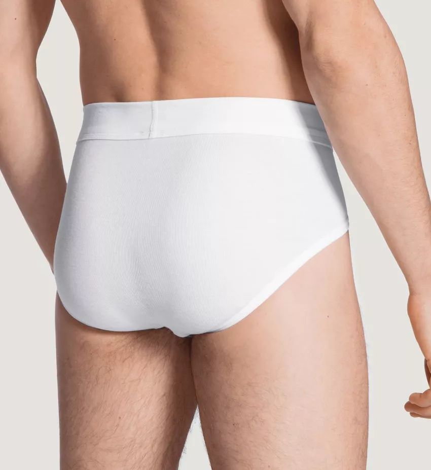 Cotton Classic Brief w/ Fly & Soft Waistband WHT S