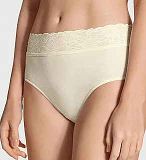 Lycra Lace Brief Panties New Champagne crème XS