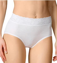 Lycra Lace Brief Panties White S