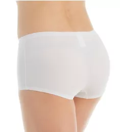 Natural Comfort Cotton Boyshort Brief Panty White L