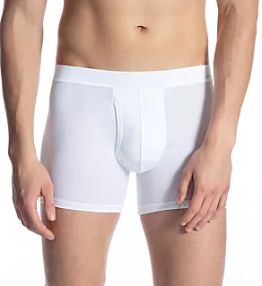 Cotton Code Long Boxer Brief wht L