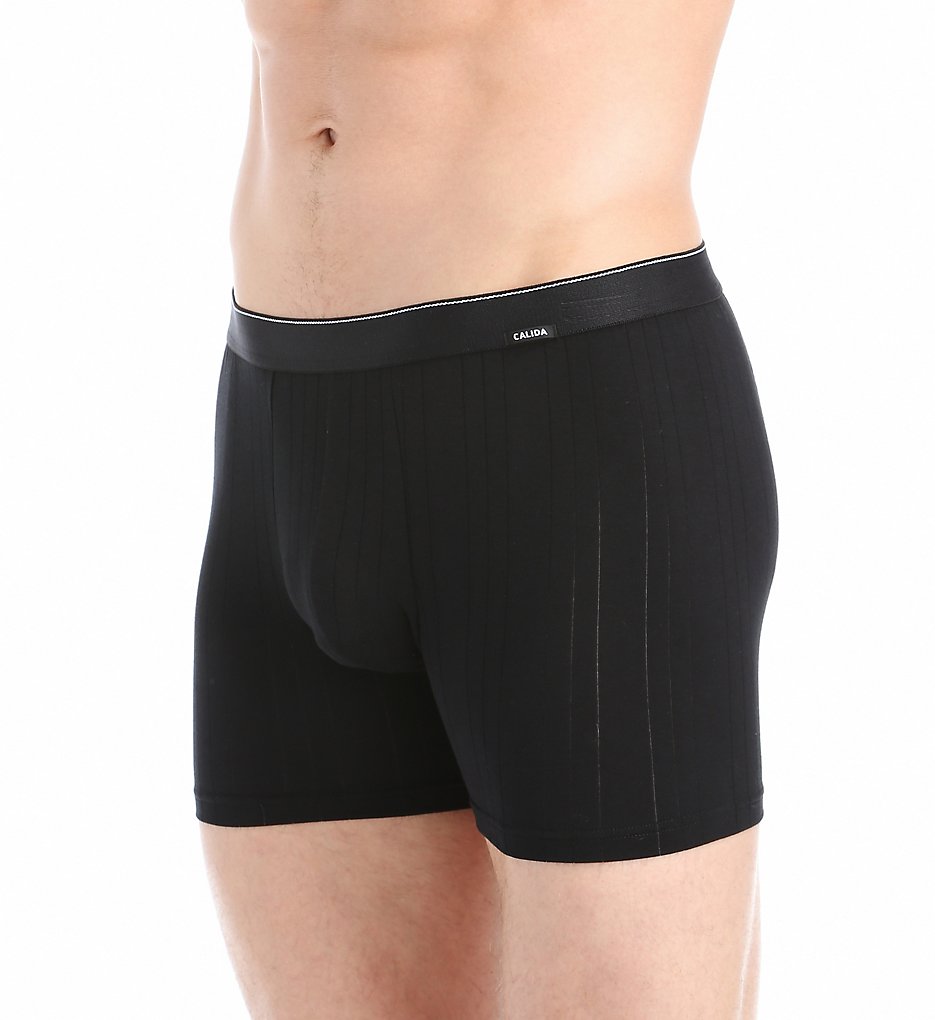 Calida 26167 Pure & Striped New Boxer Briefs (Black)