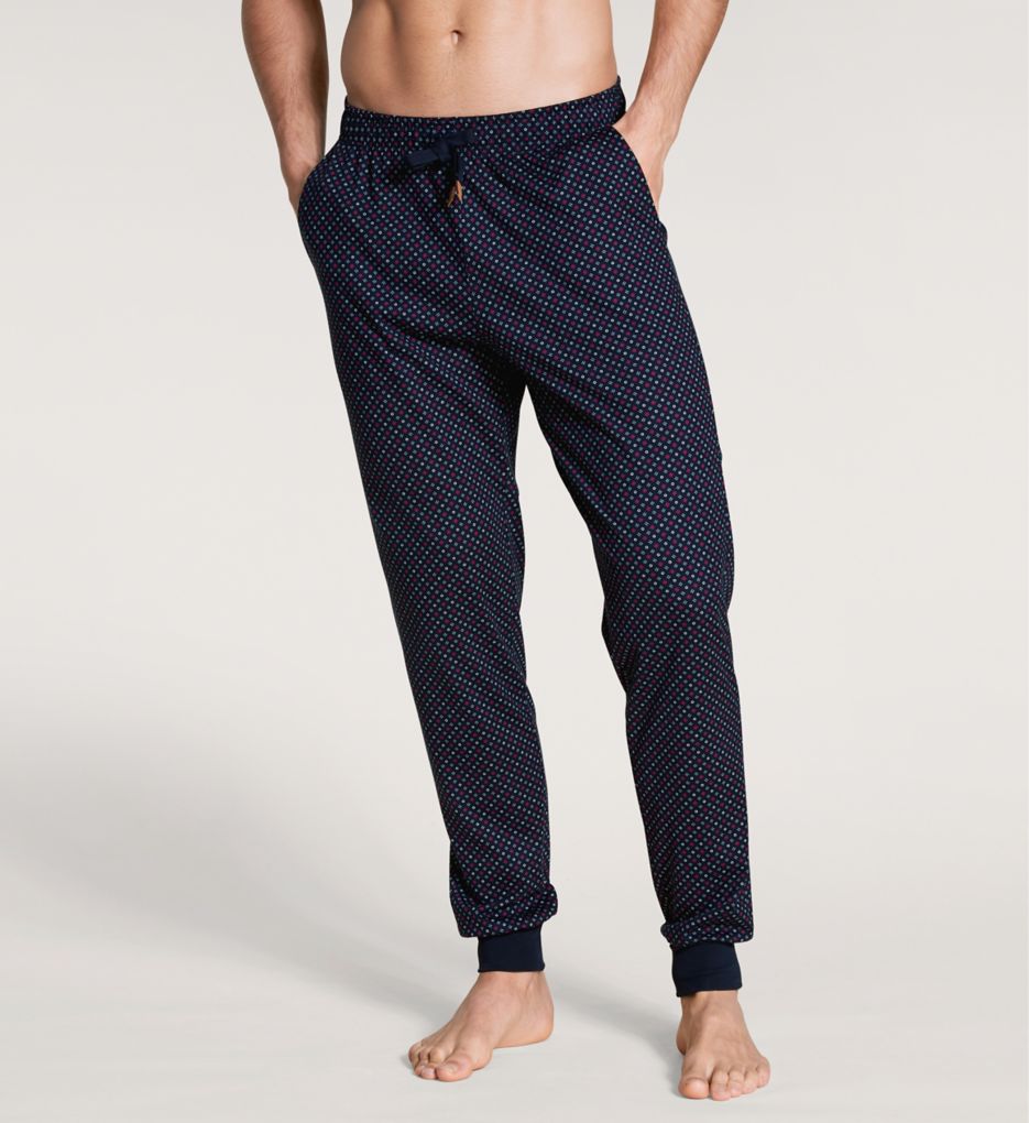 Men's Calida 29489 Remix 100% Cotton Plaid Jogger Pajama Pant