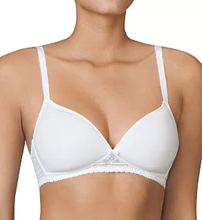 Sensitive Air Padded Soft Wireless Spacer Bra White 34D