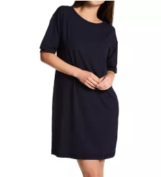 Deep Sleep Balancing Short Sleeve Chemise Dark Lapis Blue XXS