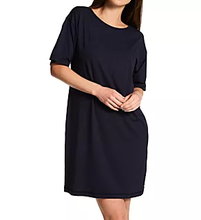 Deep Sleep Balancing Short Sleeve Chemise Dark Lapis Blue L