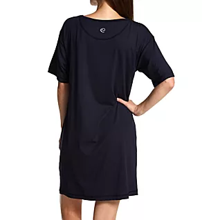 Deep Sleep Balancing Short Sleeve Chemise Dark Lapis Blue L