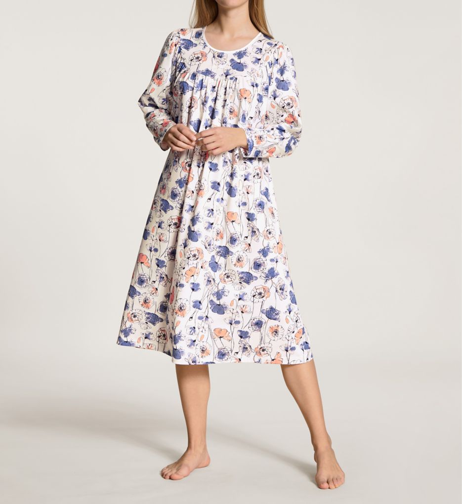 Soft Cotton Long Sleeve Nightgown-acs
