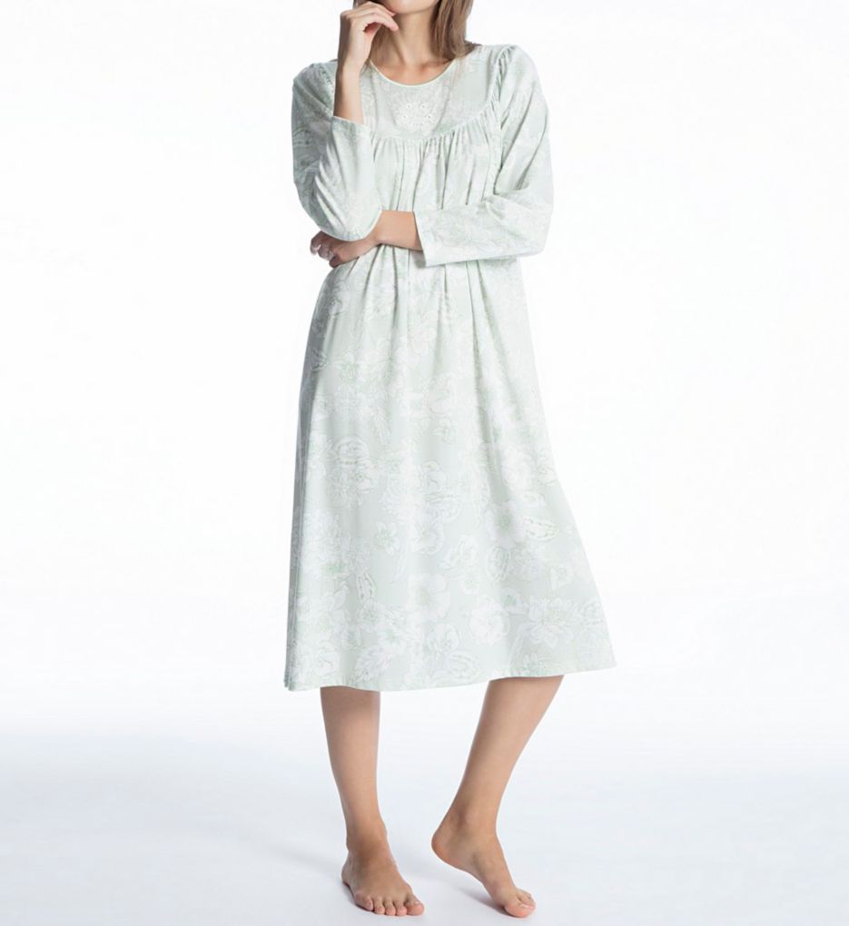 Soft Cotton Long Sleeve Nightgown-acs