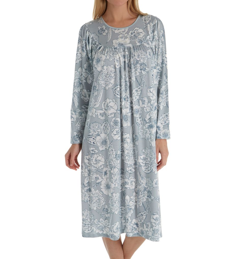 Soft Cotton Long Sleeve Nightgown-fs