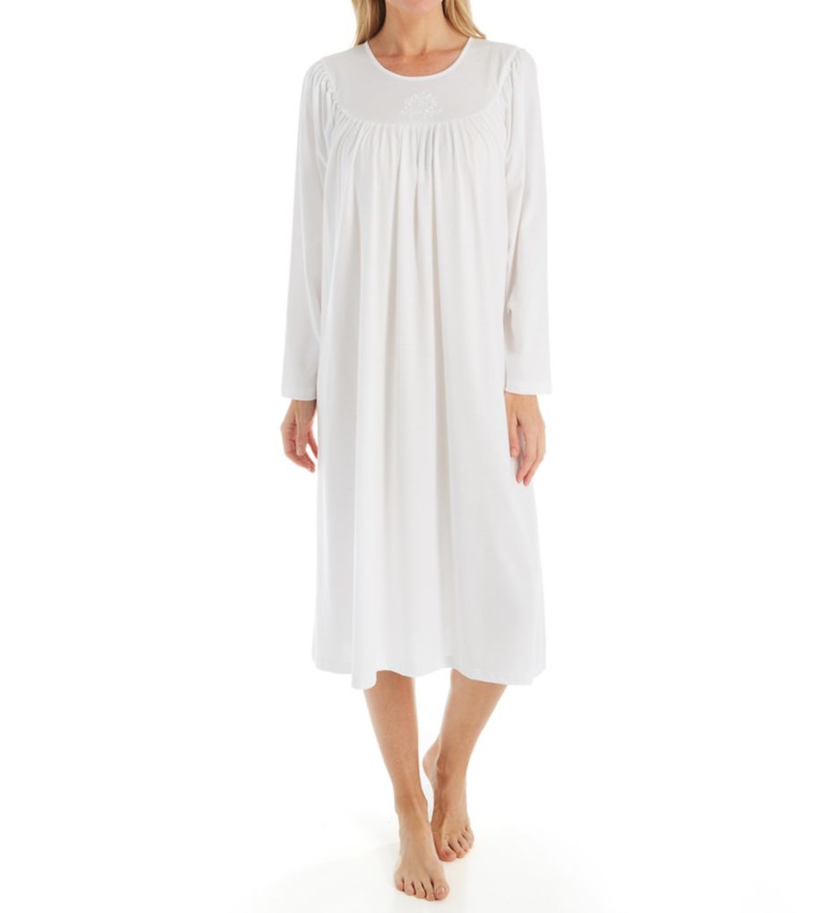 Soft Cotton Long Sleeve Nightgown-fs