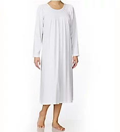 Soft Cotton Long Sleeve Nightgown White XS