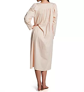 Soft Cotton Long Sleeve Nightgown Light Pink S