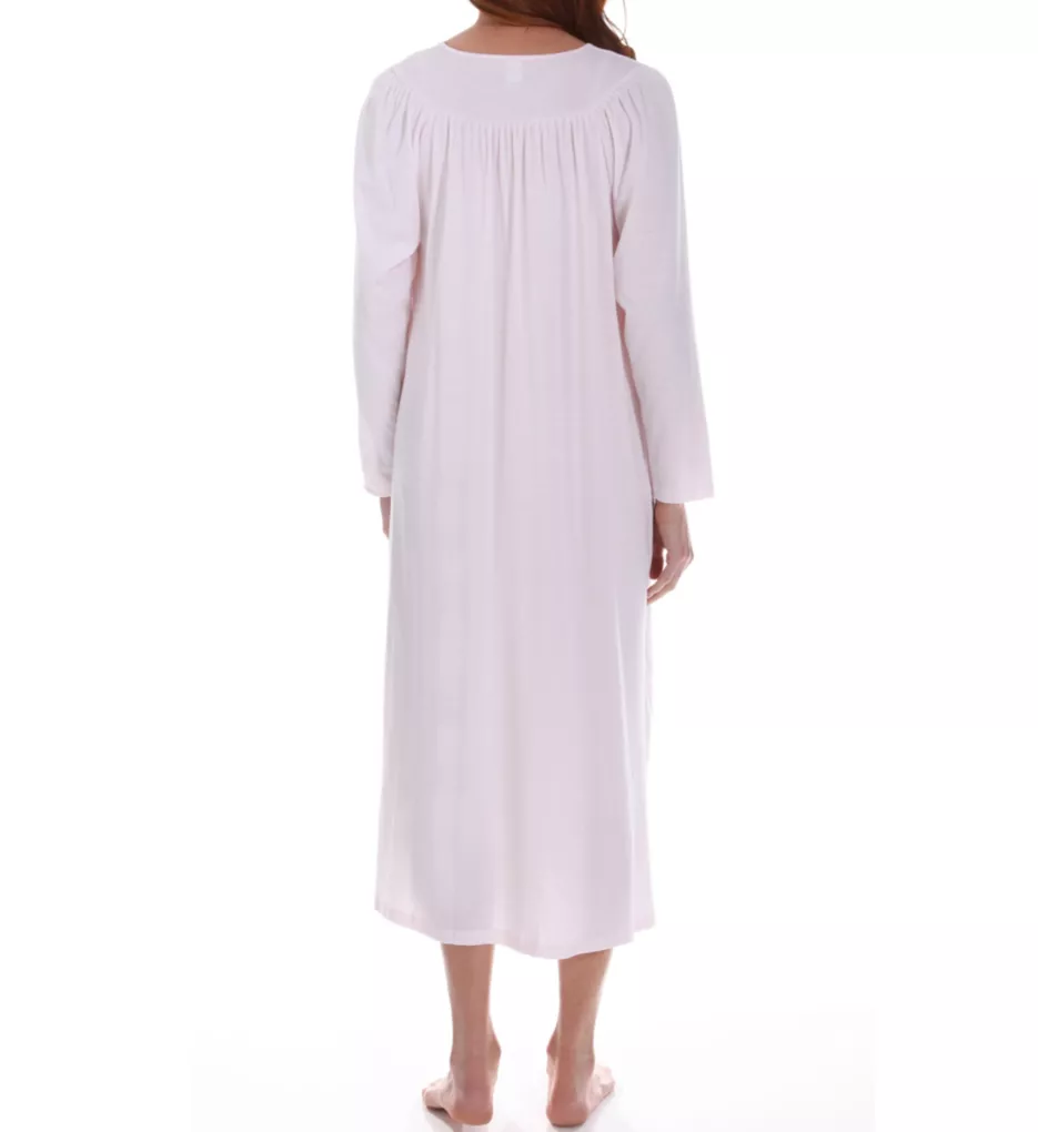 Soft Cotton Long Sleeve Nightgown White M