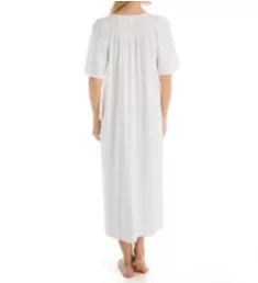 Soft Cotton Short Sleeve Night Shirt Gown White XS