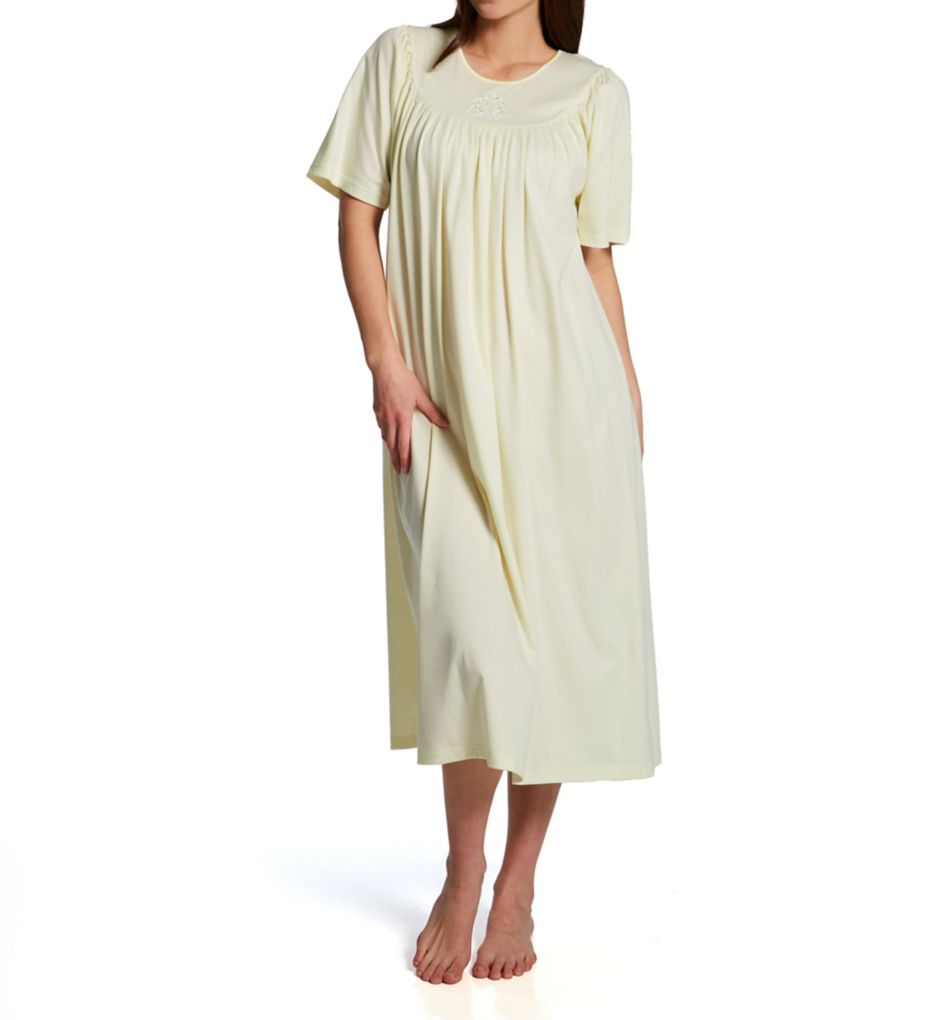 Soft Cotton Short Sleeve Night Shirt Gown-gs