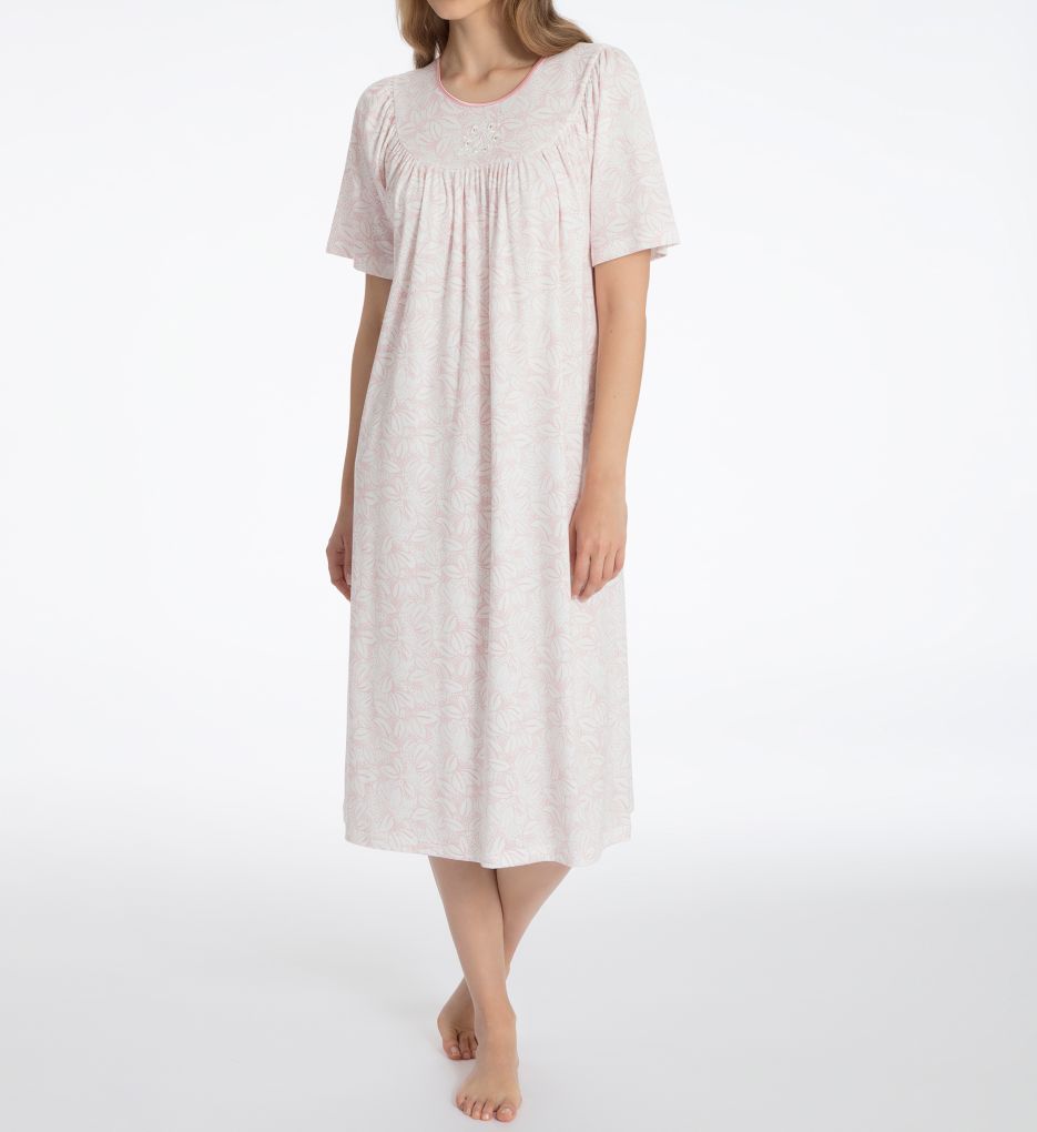 Soft Cotton Short Sleeve Nightgown-acs
