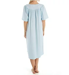 Soft Cotton Short Sleeve Nightgown Light Blue XS
