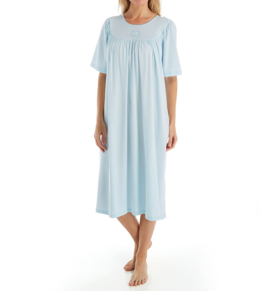 Soft Cotton Short Sleeve Nightgown-fs