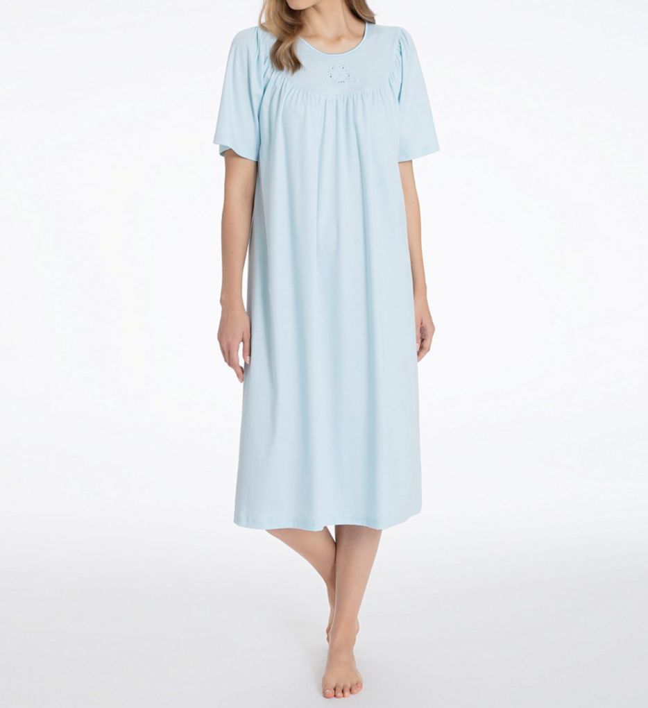 Soft Cotton Short Sleeve Nightgown-gs