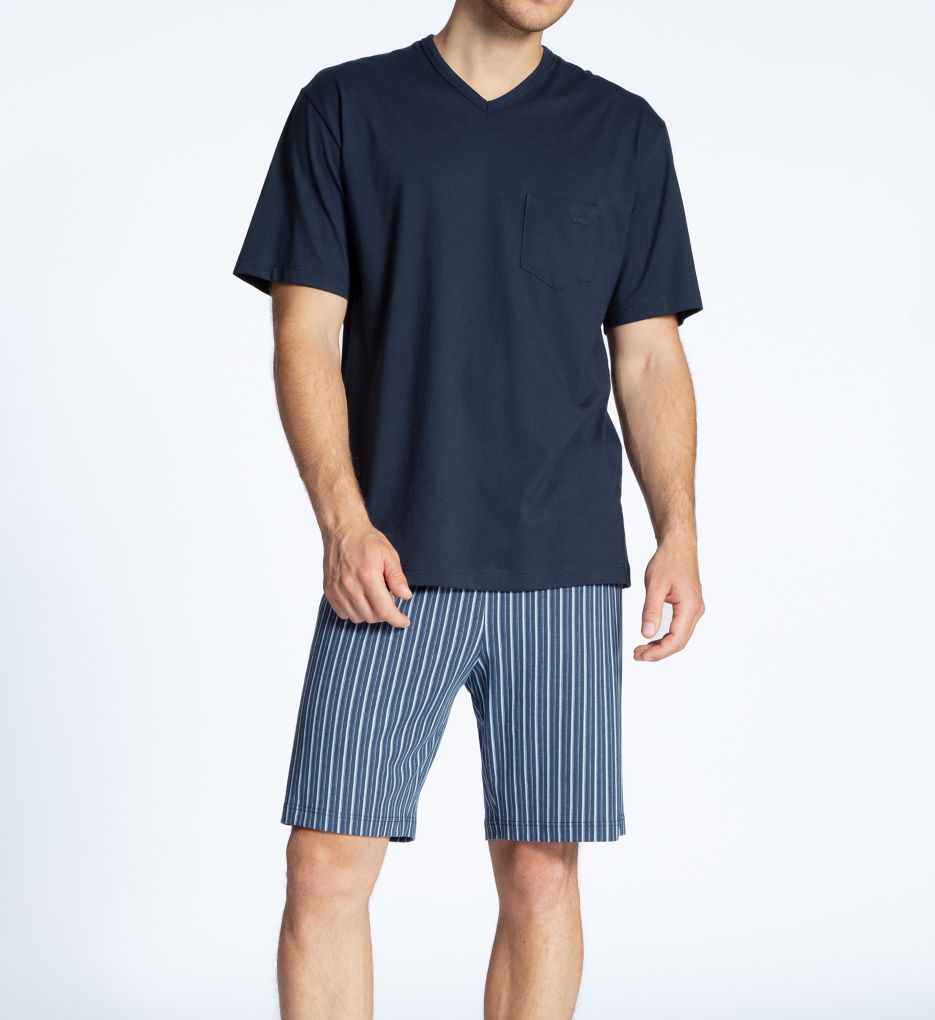 Relax Imprint Cotton Lounge Short Set-acs