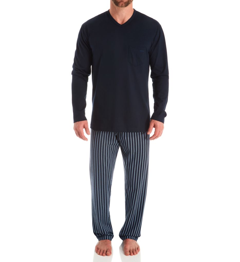 Relax Imprint Cotton Pajama Pant Set-fs