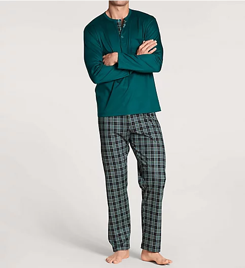 Calida Relax Selected 100% Supima Cotton Pant Pajama Set 40686