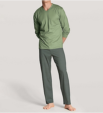Calida Relax Imprint 100% Cotton Pajama Pant Set