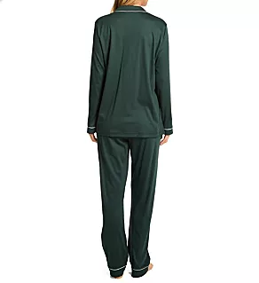 Night Lovers Supima Cotton PJ Set Deep Emerald Green L