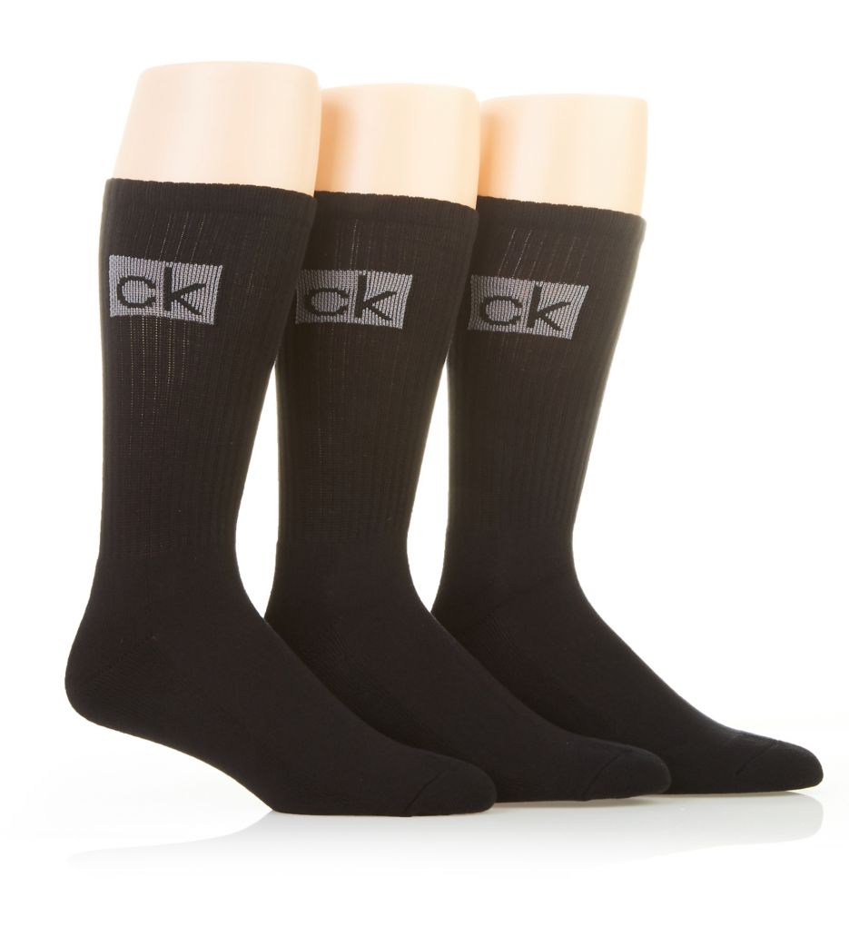 Boxed Logo Cushion Crew Socks - 3 Pack-acs