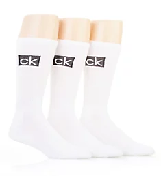 Boxed Logo Cushion Crew Socks - 3 Pack White O/S