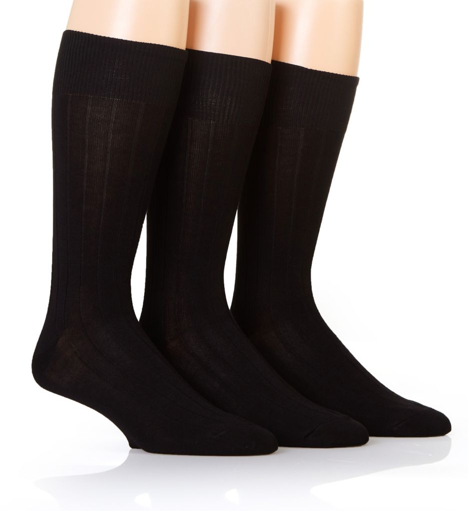 Soft Touch Rib Dress Crew Sock - 3 Pack-acs