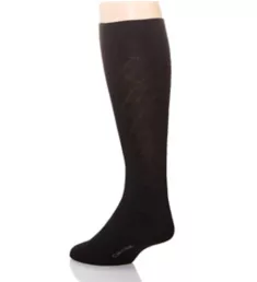 Viscose Rayon Textured Dress Crew Sock - 3 Pack Black O/S