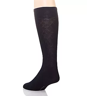 Viscose Rayon Textured Dress Crew Sock - 3 Pack Navy O/S