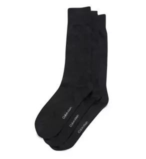 Viscose Rayon Textured Dress Crew Sock - 3 Pack