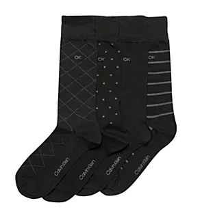 Dress Crew Sock - 4 Pack Black O/S