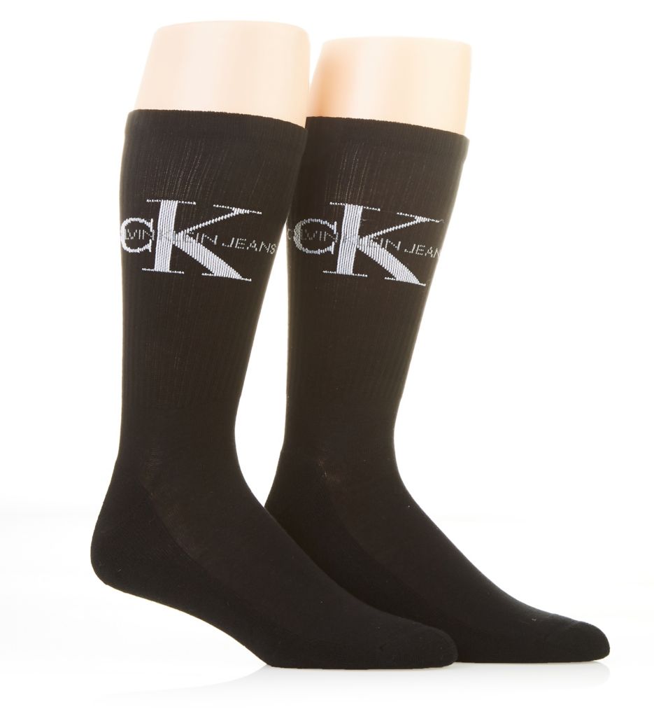 Monogram Cushion Crew Socks - 2 Pack-acs