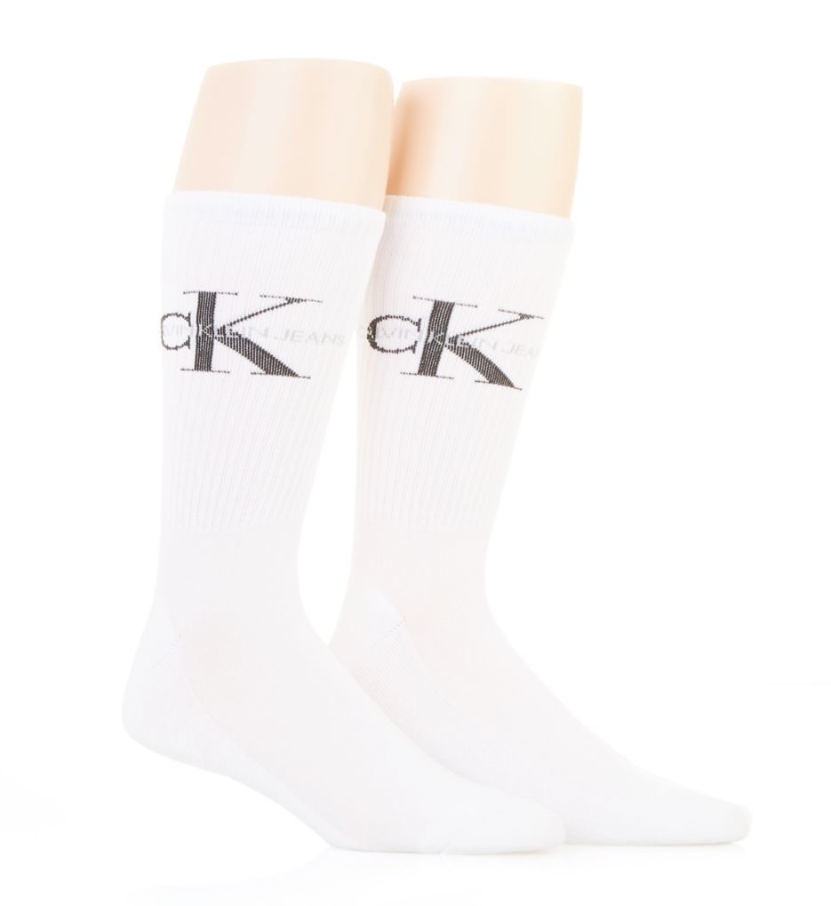 Monogram Cushion Crew Socks - 2 Pack-acs