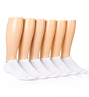 Classic Athletic Low Cut Socks - 6 Pack White O/S