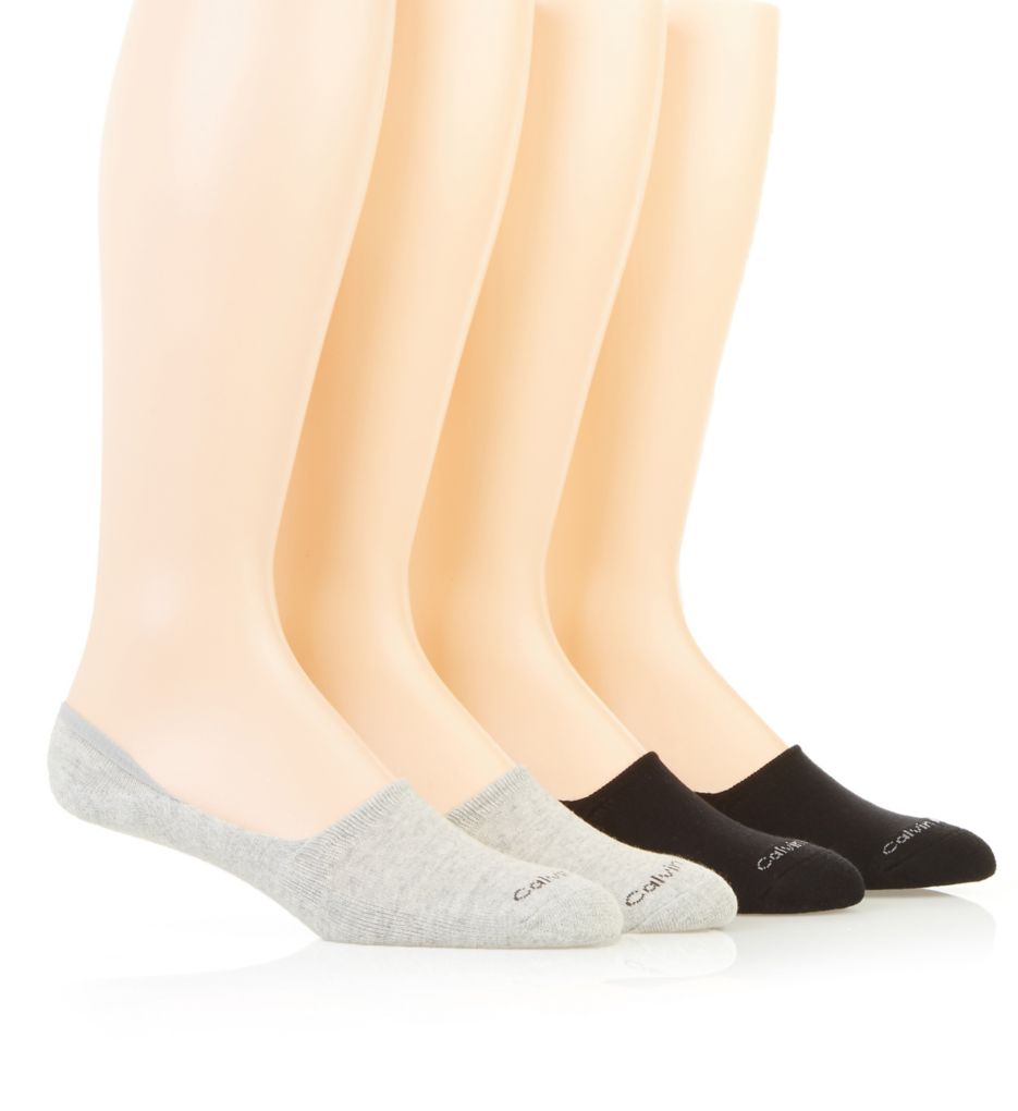 No Show Liner Socks 4 Pack AsstA2 O S by Calvin Klein