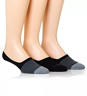 Color Blocked Liner Sock - 3 Pack BLACK/CHARCOAL O/S
