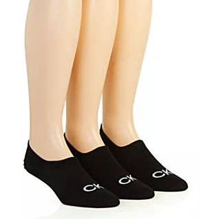 CK Logo Liner Sock - 3 Pack Black O/S